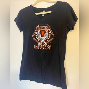 SF Giants Metallica T Shirt Woman’s